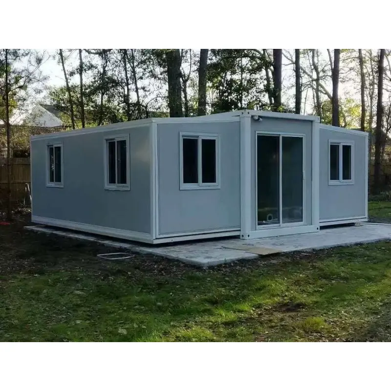 Casa pré-fabricada expansível de asa dupla Casa pré-fabricada expansível de asa dupla