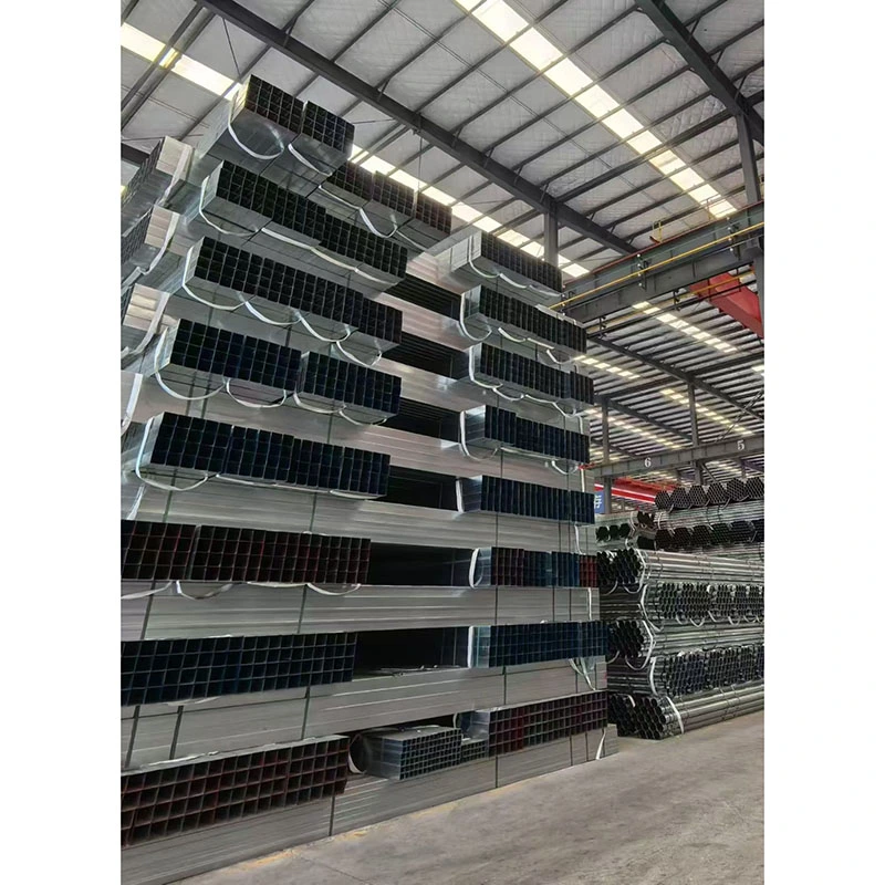 Tubo de aço de seção oca retangular galvanizado por imersão a quente Tubo de aço de seção oca retangular galvanizado por imersão a quente