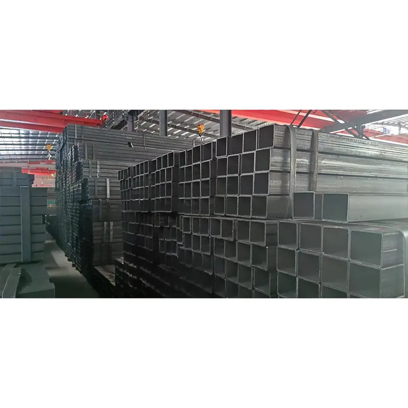 Tubo de aço retangular e quadrado preto de grande diâmetro Tubo de aço retangular e quadrado preto de grande diâmetro