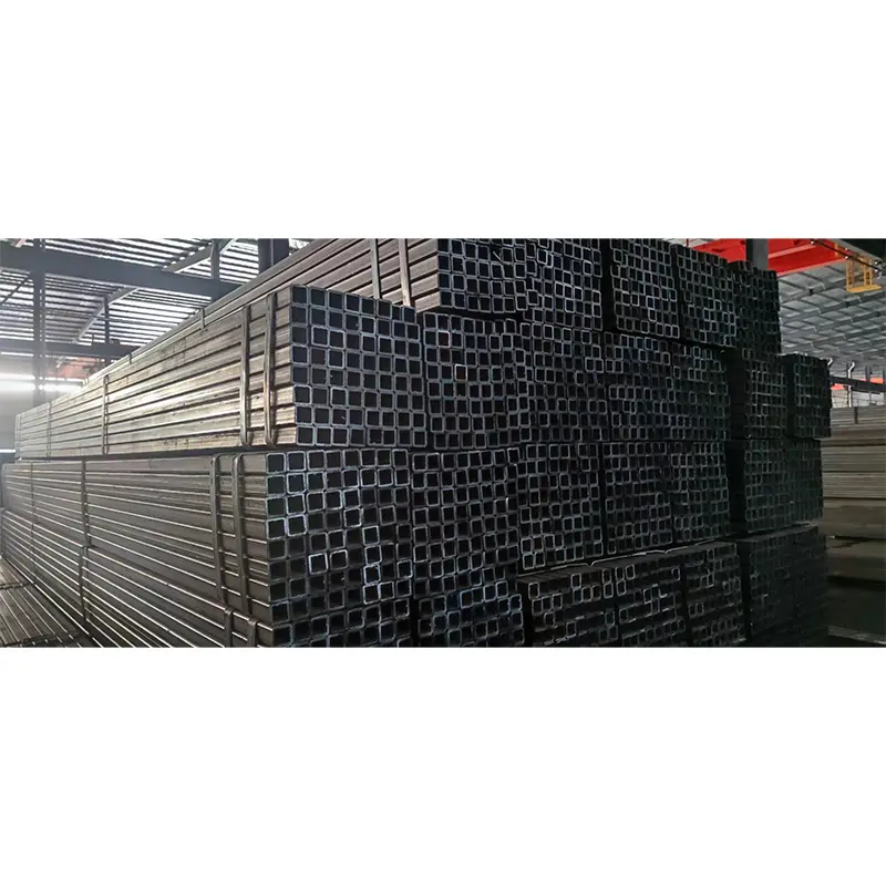Tubo de aço retangular e quadrado preto de parede fina Tubo de aço retangular e quadrado preto de parede fina